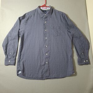 Tommy Bahama Linen Blend  Shirt Men's L Long Sleeve  Button Down Resort Cruise